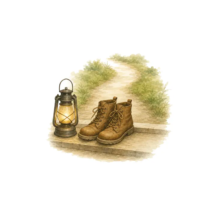 Ručně kreslená ilustrace k otázce Odvaha · Opatrnost