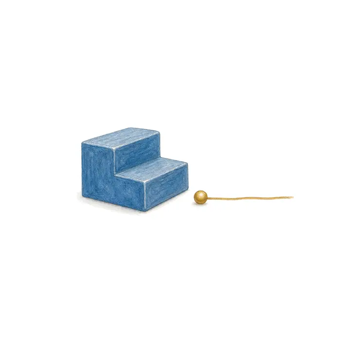Håndtegnet illustration til et Næste-spørgsmål